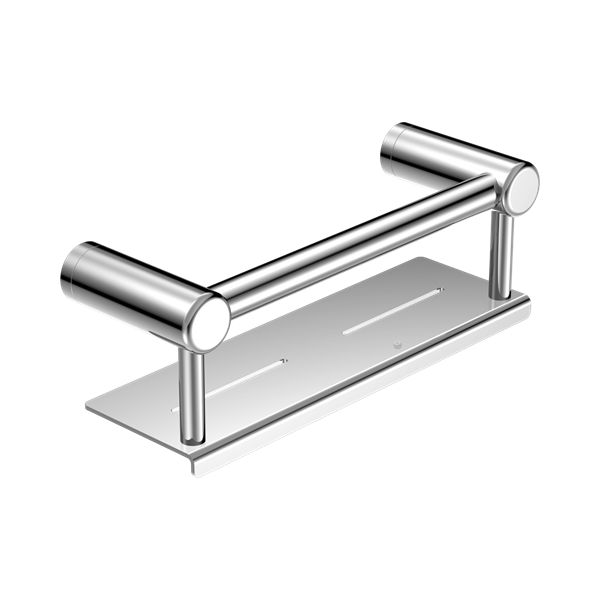 Nero Mecca Care 25mm Grab Rail With Shelf 300mm Chrome - NRCR2512CCH