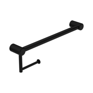 Nero Mecca Care 25mm Toilet Roll Rail 450mm Matte Black - NRCR2518AMB