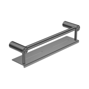 Nero Mecca Care 25mm Grab Rail With Shelf 450mm Gun Metal - NRCR2518CGM