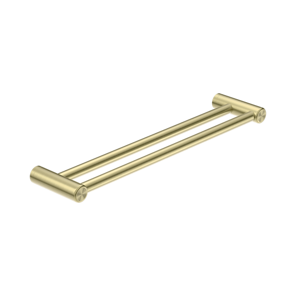 Nero Mecca Care 25mm Double Towel Grab Rail 600mm Brushed Gold - NRCR2524DBG