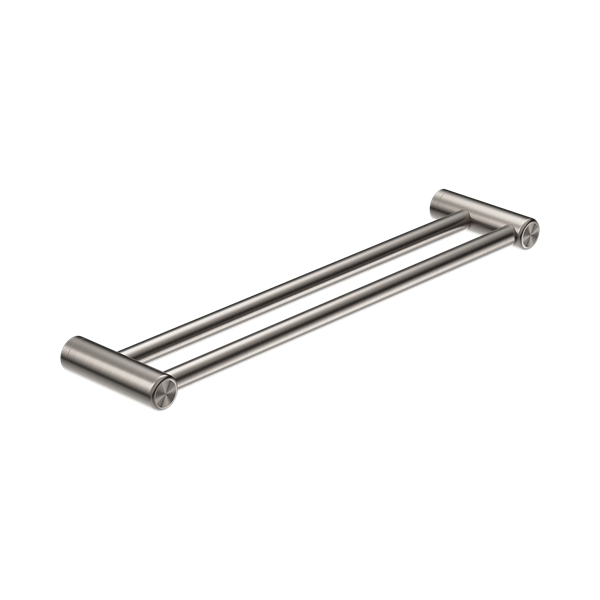 Nero Mecca Care 25mm Double Towel Grab Rail 600mm Brushed Nickel - NRCR2524DBN