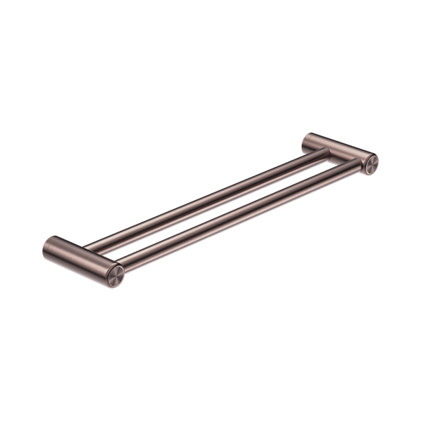 Nero Mecca Care 25mm Double Towel Grab Rail 600mm Brushed Bronze - NRCR2524DBZ