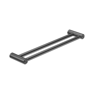 Nero Mecca Care 25mm Double Towel Grab Rail 600mm Gun Metal - NRCR2524DGM