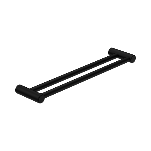 Nero Mecca Care 25mm Double Towel Grab Rail 600mm Matte Black - NRCR2524DMB