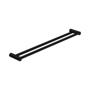 Nero Mecca Care 25mm Double Towel Grab Rail 900mm Matte Black - NRCR2530DMB
