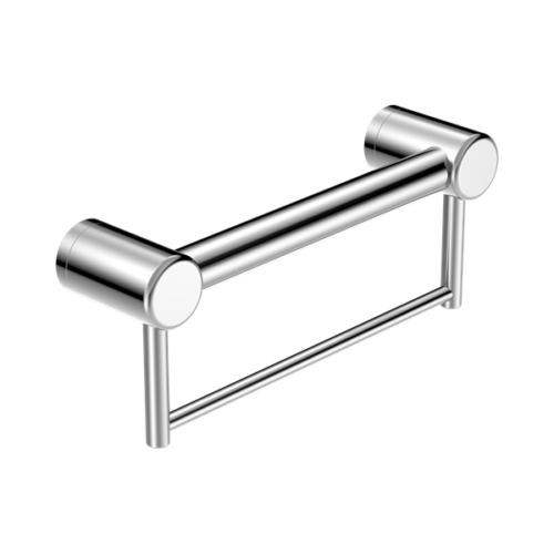 Nero Mecca Care 32mm Grab Rail With Towel Holder 300mm Chrome - NRCR3212BCH