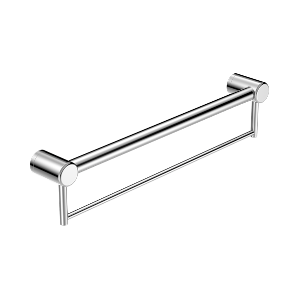 Nero Mecca Care 32mm Grab Rail With Towel Holder 600mm Chrome - NRCR3224BCH