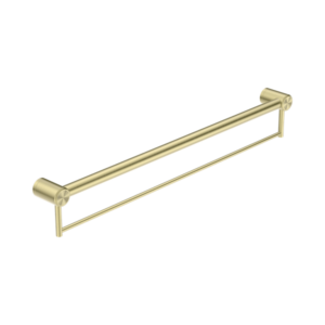Nero Mecca Care 32mm Grab Rail With Towel Holder 900mm Brushed Gold - NRCR3230BBG