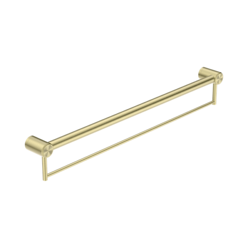 Nero Mecca Care 32mm Grab Rail With Towel Holder 900mm Brushed Gold - NRCR3230BBG