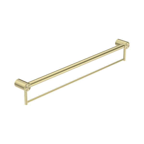 Nero Mecca Care 32mm Grab Rail With Towel Holder 900mm Brushed Gold - NRCR3230BBG