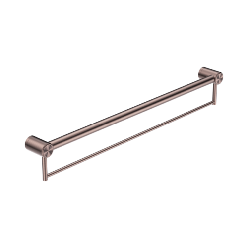 Nero Mecca Care 32mm Grab Rail With Towel Holder 900mm Brushed Bronze - NRCR3230BBZ