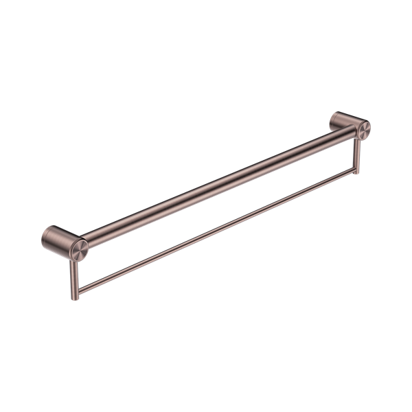 Nero Mecca Care 32mm Grab Rail With Towel Holder 900mm Brushed Bronze - NRCR3230BBZ
