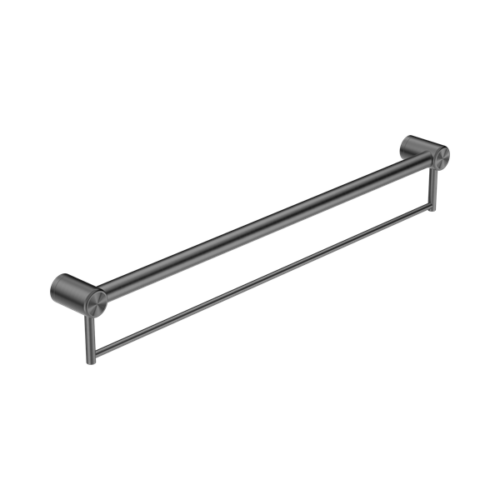 Nero Mecca Care 32mm Grab Rail With Towel Holder 900mm Gun Metal - NRCR3230BGM