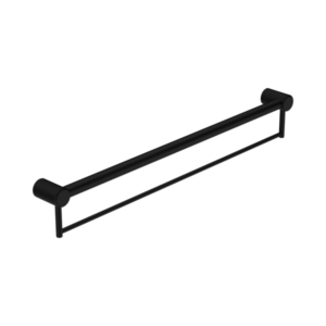 Nero Mecca Care 32mm Grab Rail With Towel Holder 900mm Matte Black - NRCR3230BMB