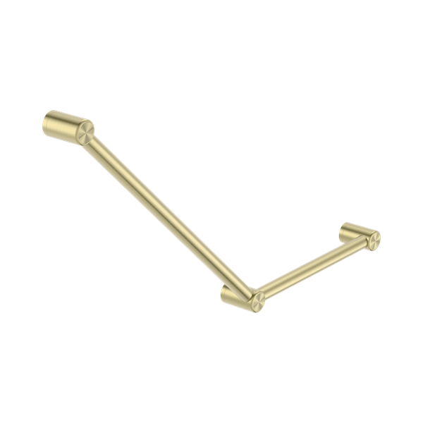 Nero Mecca Care 32mm Ambulant Toilet Grab Rail 45 Degree 750X450mm Brushed Gold - NRCR3245ABG