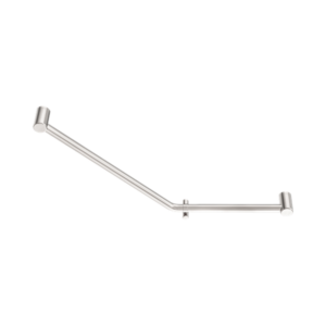 Nero Mecca Care 32mm Ambulant 45 Degree Bent Tube Grab Rail 450X650mm Brushed Nickel - NRCR3245DBN