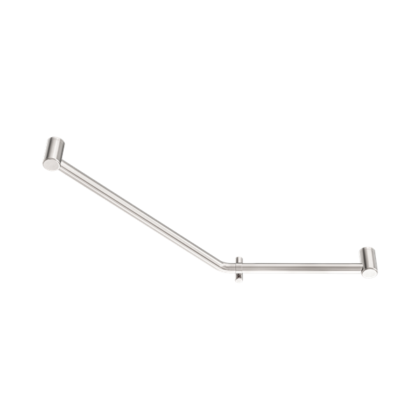 Nero Mecca Care 32mm Ambulant 45 Degree Bent Tube Grab Rail 450X650mm Brushed Nickel - NRCR3245DBN