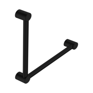 Nero Mecca Care 32mm Ambulant Toilet Grab Rail 90 Degree 450X450mm Matte Black - NRCR3290AMB