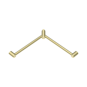 Nero Mecca Care 32mm Wrap Around Corner Grab Rail 600X600mm Brushed Gold - NRCR3290WBG