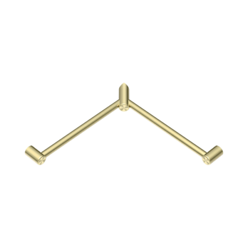 Nero Mecca Care 32mm Wrap Around Corner Grab Rail 600X600mm Brushed Gold - NRCR3290WBG