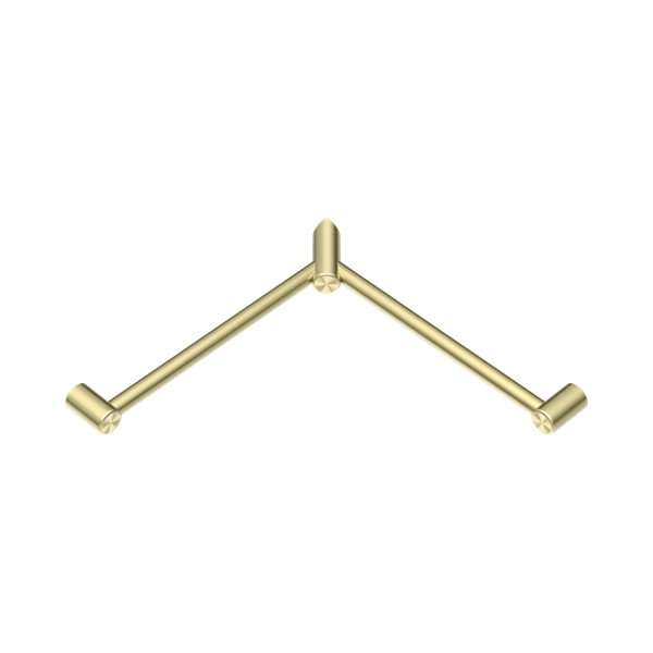 Nero Mecca Care 32mm Wrap Around Corner Grab Rail 600X600mm Brushed Gold - NRCR3290WBG