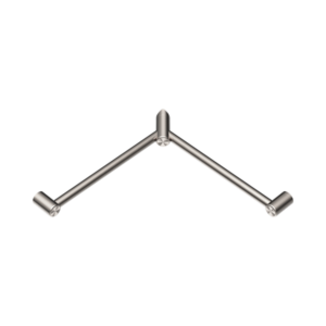 Nero Mecca Care 32mm Wrap Around Corner Grab Rail 600X600mm Brushed Nickel - NRCR3290WBN