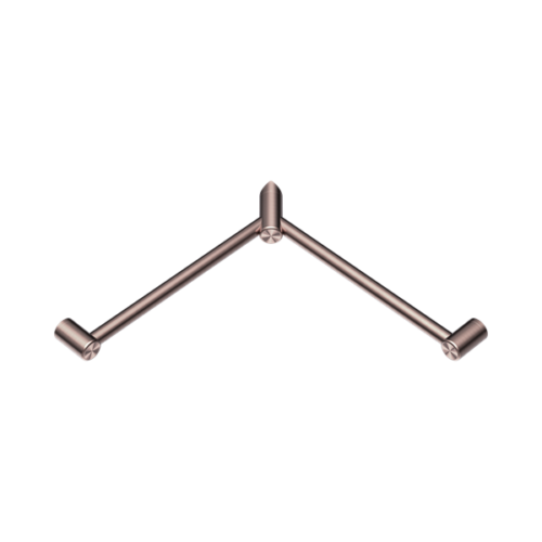 Nero Mecca Care 32mm Wrap Around Corner Grab Rail 600X600mm Brushed Bronze - NRCR3290WBZ