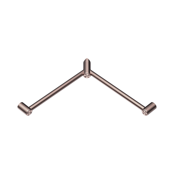 Nero Mecca Care 32mm Wrap Around Corner Grab Rail 600X600mm Brushed Bronze - NRCR3290WBZ
