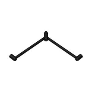 Nero Mecca Care 32mm Wrap Around Corner Grab Rail 600X600mm Matte Black - NRCR3290WMB