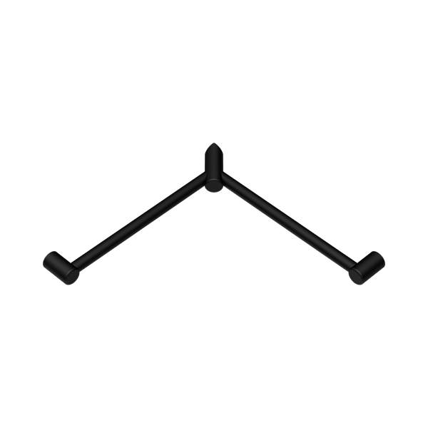 Nero Mecca Care 32mm Wrap Around Corner Grab Rail 600X600mm Matte Black - NRCR3290WMB