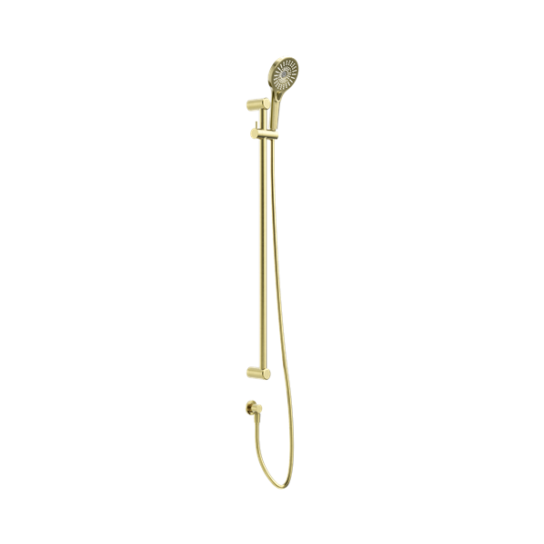 Nero Mecca Care 25mm Grab Rail And Adjustable Shower Rail Set 900mm Brushed Gold - NRCS004BG