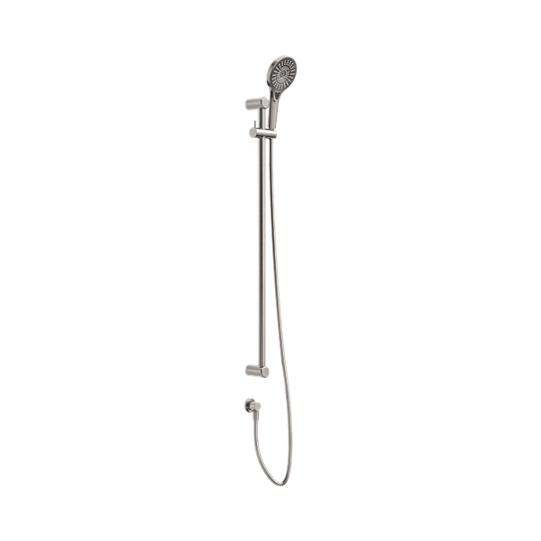 Nero Mecca Care 25mm Grab Rail And Adjustable Shower Rail Set 900mm Brushed Nickel - NRCS004BN