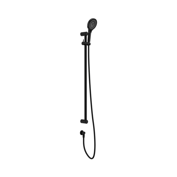 Nero Mecca Care 25mm Grab Rail And Adjustable Shower Rail Set 900mm Matte Black - NRCS004MB