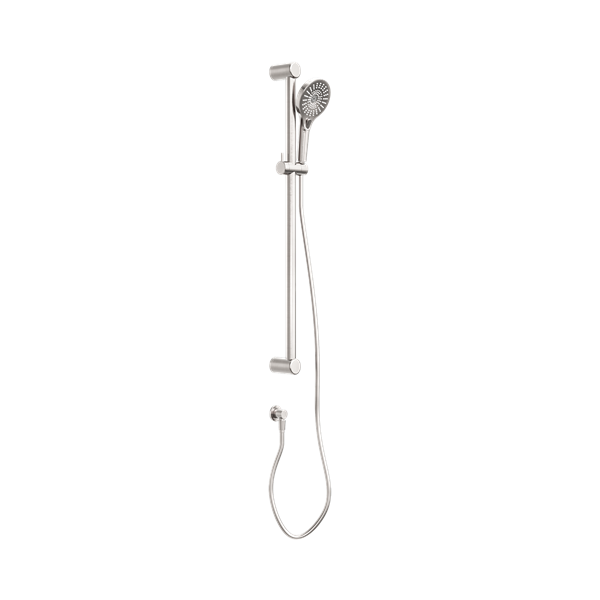 Nero Mecca Care 32mm Grab Rail And Adjustable Shower Rail Set 900mm Brushed Nickel - NRCS005BN