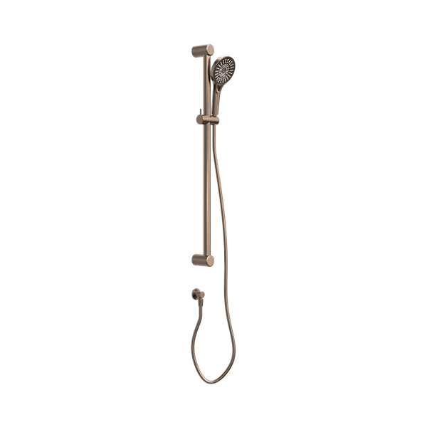 Nero Mecca Care 32mm Grab Rail And Adjustable Shower Rail Set 900mm Brushed Bronze - NRCS005BZ