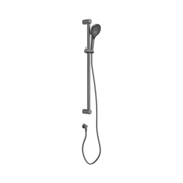 Nero Mecca Care 32mm Grab Rail And Adjustable Shower Rail Set 900mm Gun Metal - NRCS005GM