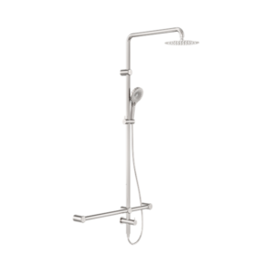 Nero Mecca Care 32mm T Bar Grab Rail 1100x 750mm Twin Shower Set Brushed Nickel - NRCS008BN