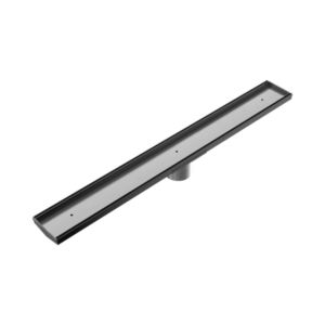 Nero Tile Insert V Channel 800x 106mm Floor Grate 90mm Outlet Gun Metal - NRFG010HSGM