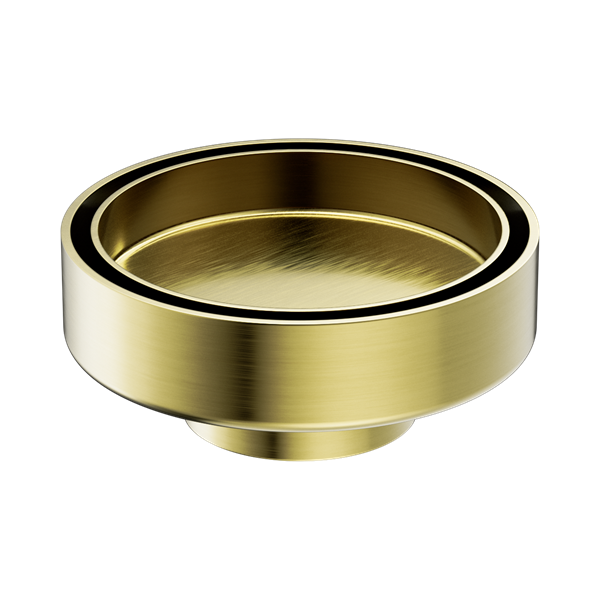 Nero 100mm Round Tile Insert Floor Waste 50mm Outlet Brushed Gold - NRFW003BG
