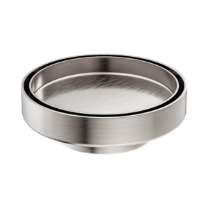Nero 130mm Round Tile Insert Floor Waste 80mm Outlet Brushed Nickel - NRFW004BN