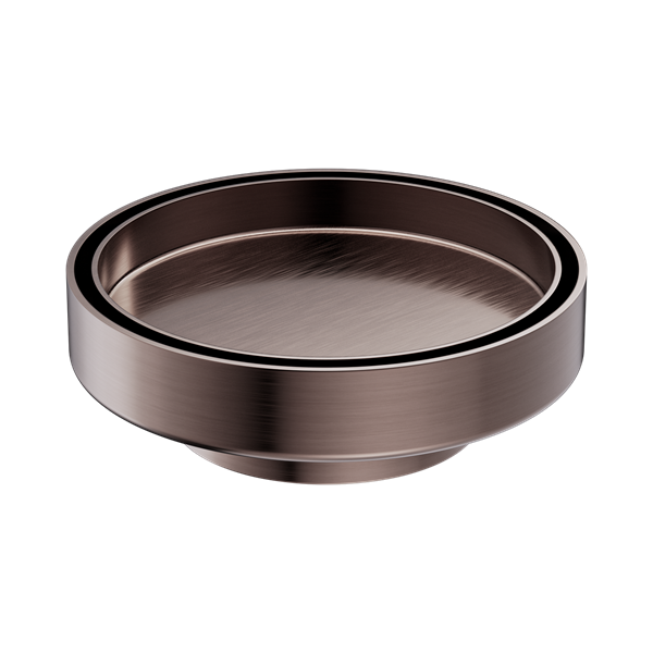 Nero 130mm Round Tile Insert Floor Waste 80mm Outlet Brushed Bronze - NRFW004BZ