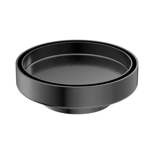 Nero 130mm Round Tile Insert Floor Waste 80mm Outlet Gun Metal - NRFW004GM