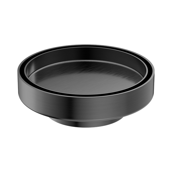 Nero 130mm Round Tile Insert Floor Waste 80mm Outlet Gun Metal - NRFW004GM