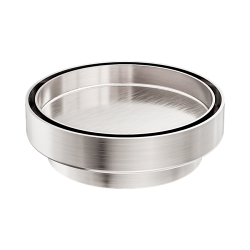 Nero 130mm Round Tile Insert Floor Waste 100mm Outlet Brushed Nickel - NRFW005BN