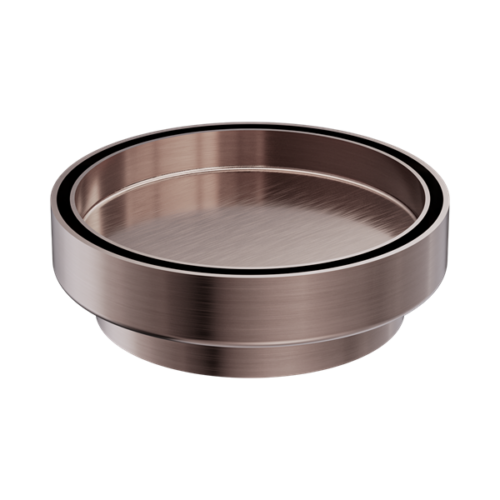 Nero 130mm Round Tile Insert Floor Waste 100mm Outlet Brushed Bronze - NRFW005BZ
