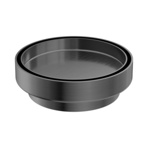 Nero 130mm Round Tile Insert Floor Waste 100mm Outlet Gun Metal - NRFW005GM
