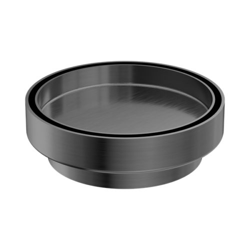 Nero 130mm Round Tile Insert Floor Waste 100mm Outlet Gun Metal - NRFW005GM