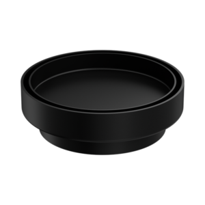 Nero 130mm Round Tile Insert Floor Waste 100mm Outlet Matte Black - NRFW005MB