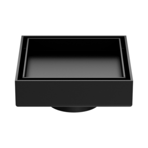 Nero 100mm Square Tile Insert Floor Waste 50mm Outlet Matte Black - NRFW006MB
