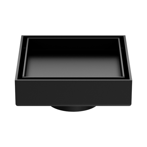 Nero 100mm Square Tile Insert Floor Waste 50mm Outlet Matte Black - NRFW006MB